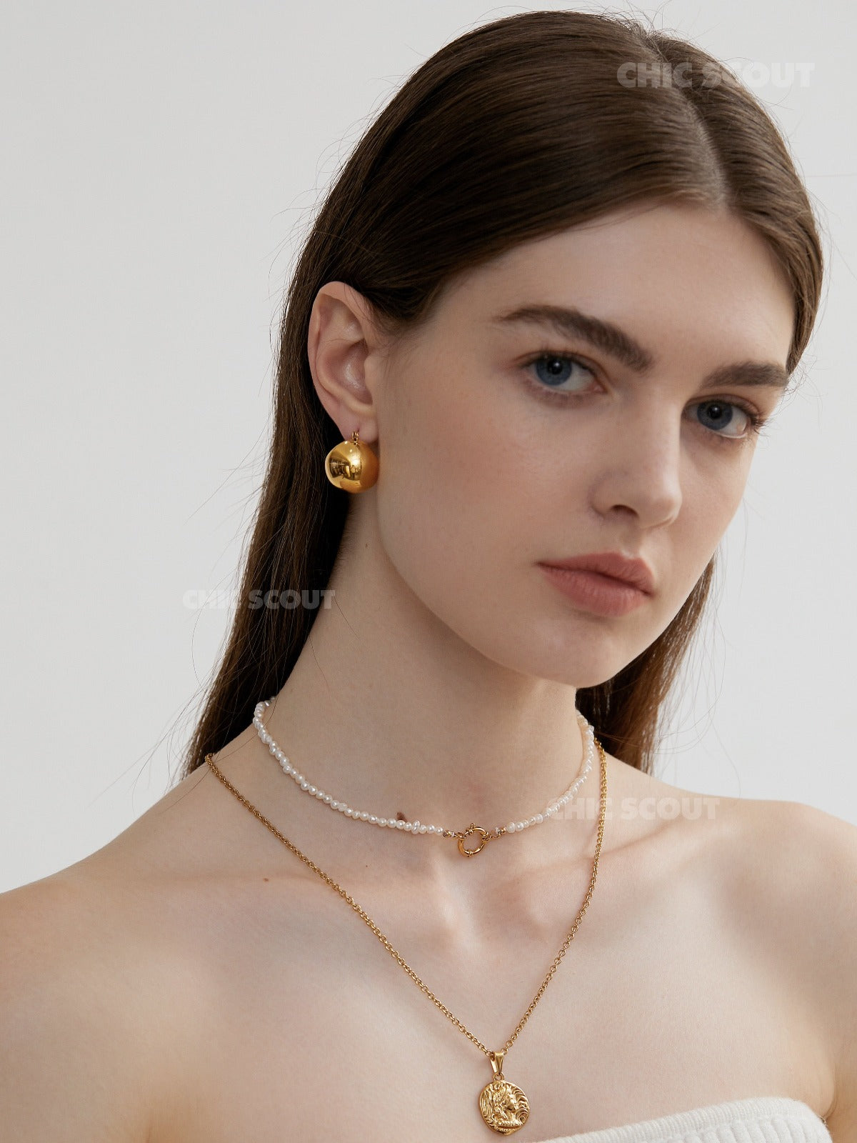 Gold Basket Earrings