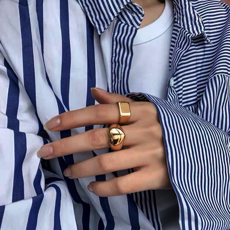 Love Heart Ring CS-R008 Chunky Gold Ring