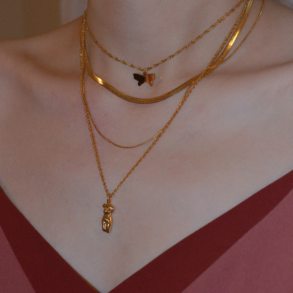 Butterfly Necklace layering Necklace