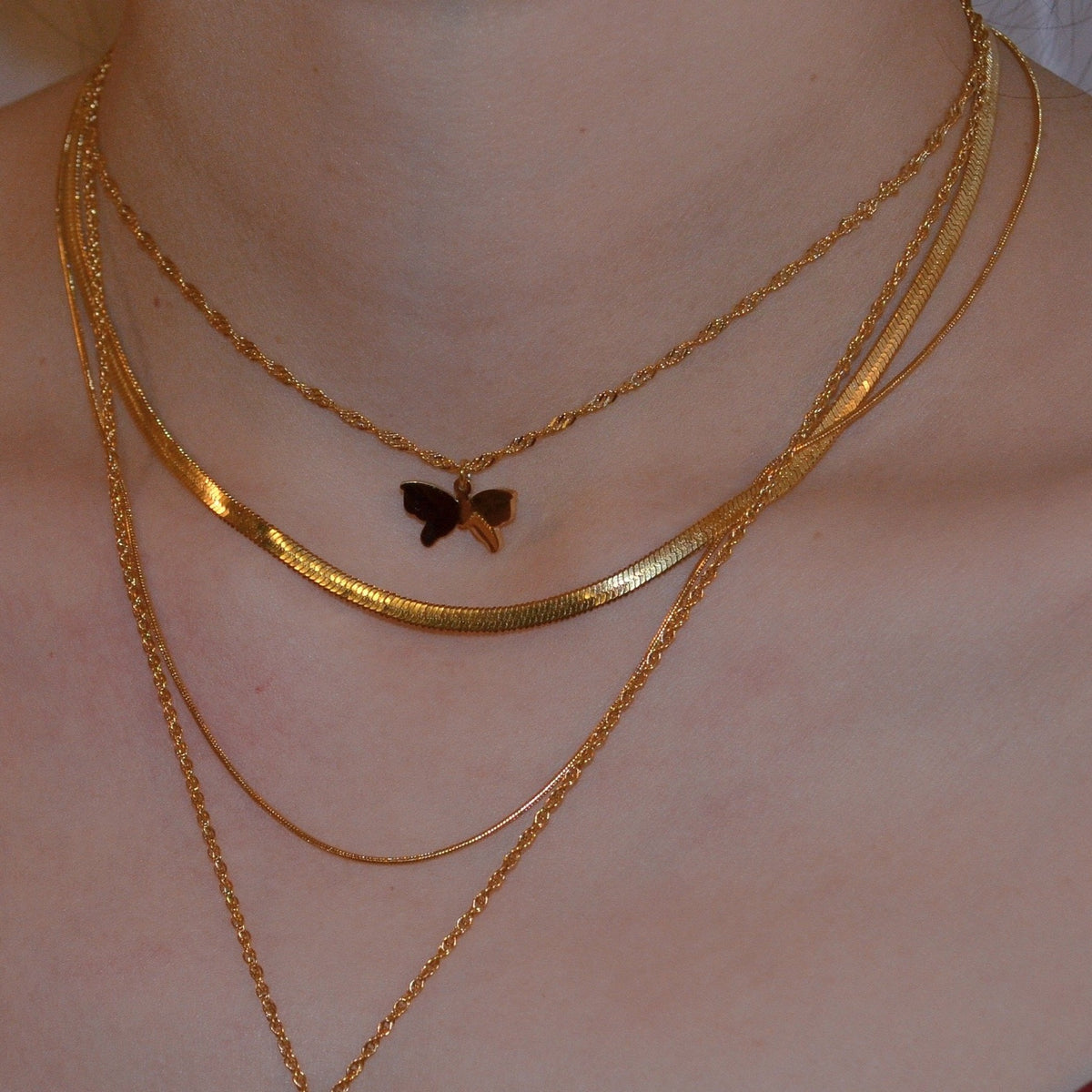 Butterfly Necklace layering Necklace