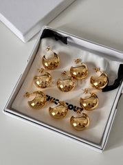 Boucles d'oreilles boule d'or