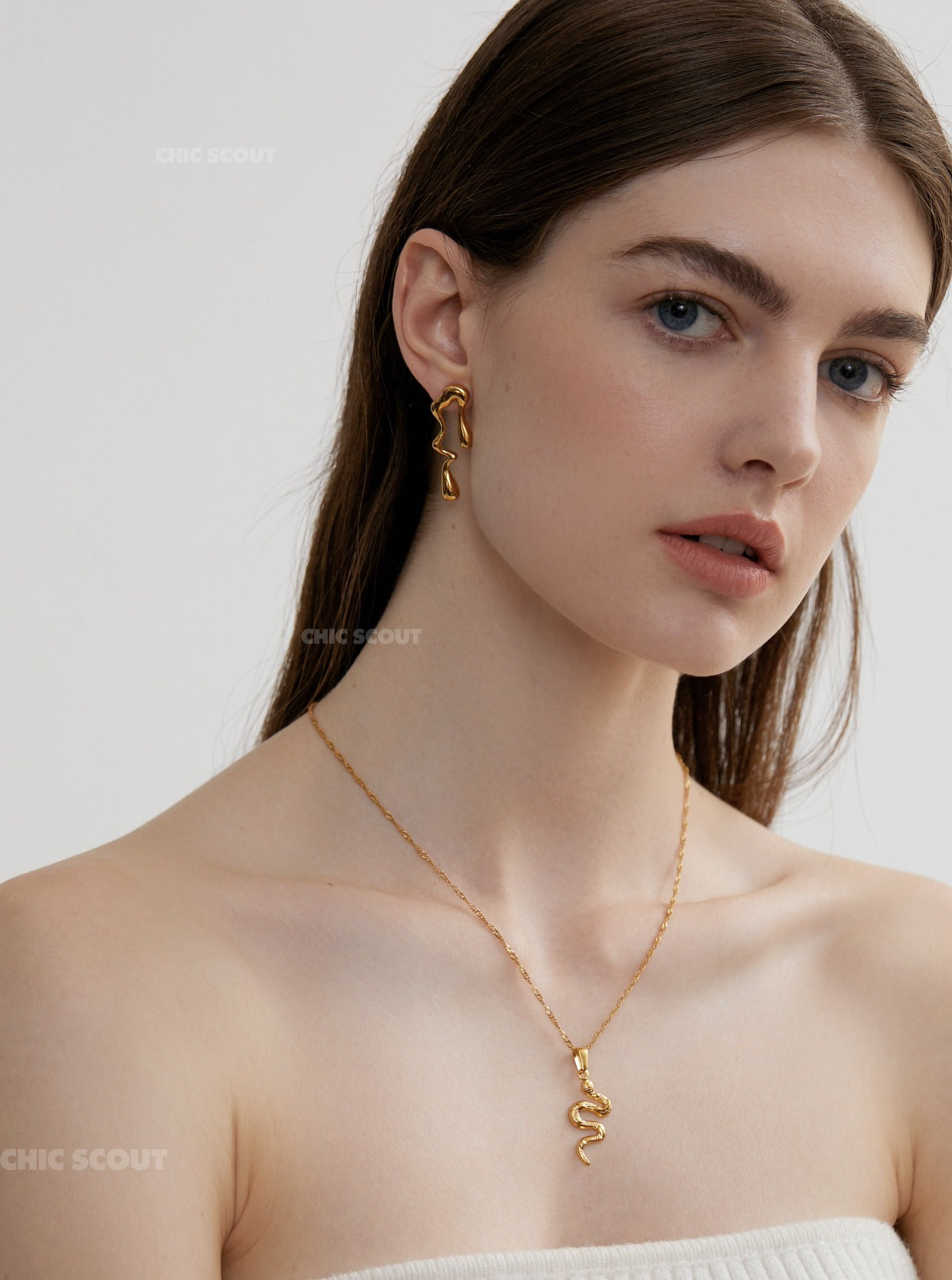 gold-snake-Asclepius Necklace